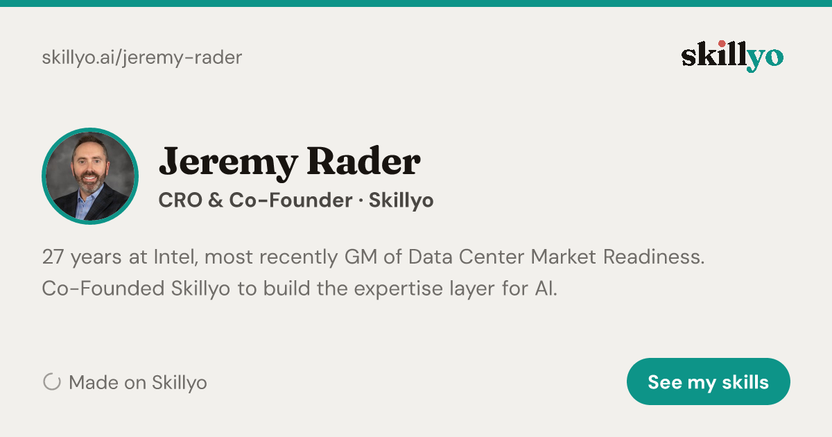 Jeremy Rader — CRO & Co-Founder at Skillyo