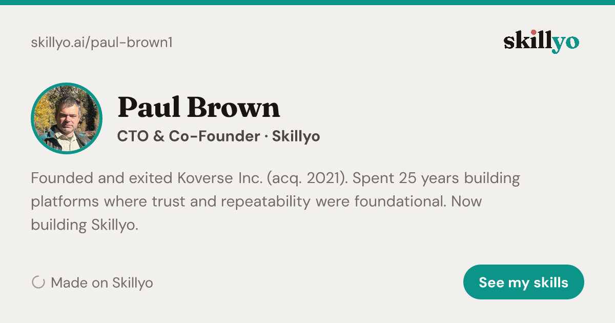Paul Brown — CTO & Co-Founder at Skillyo